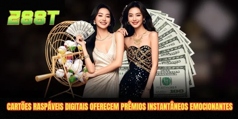 Cartões raspáveis digitais oferecem prêmios instantâneos emocionantes
